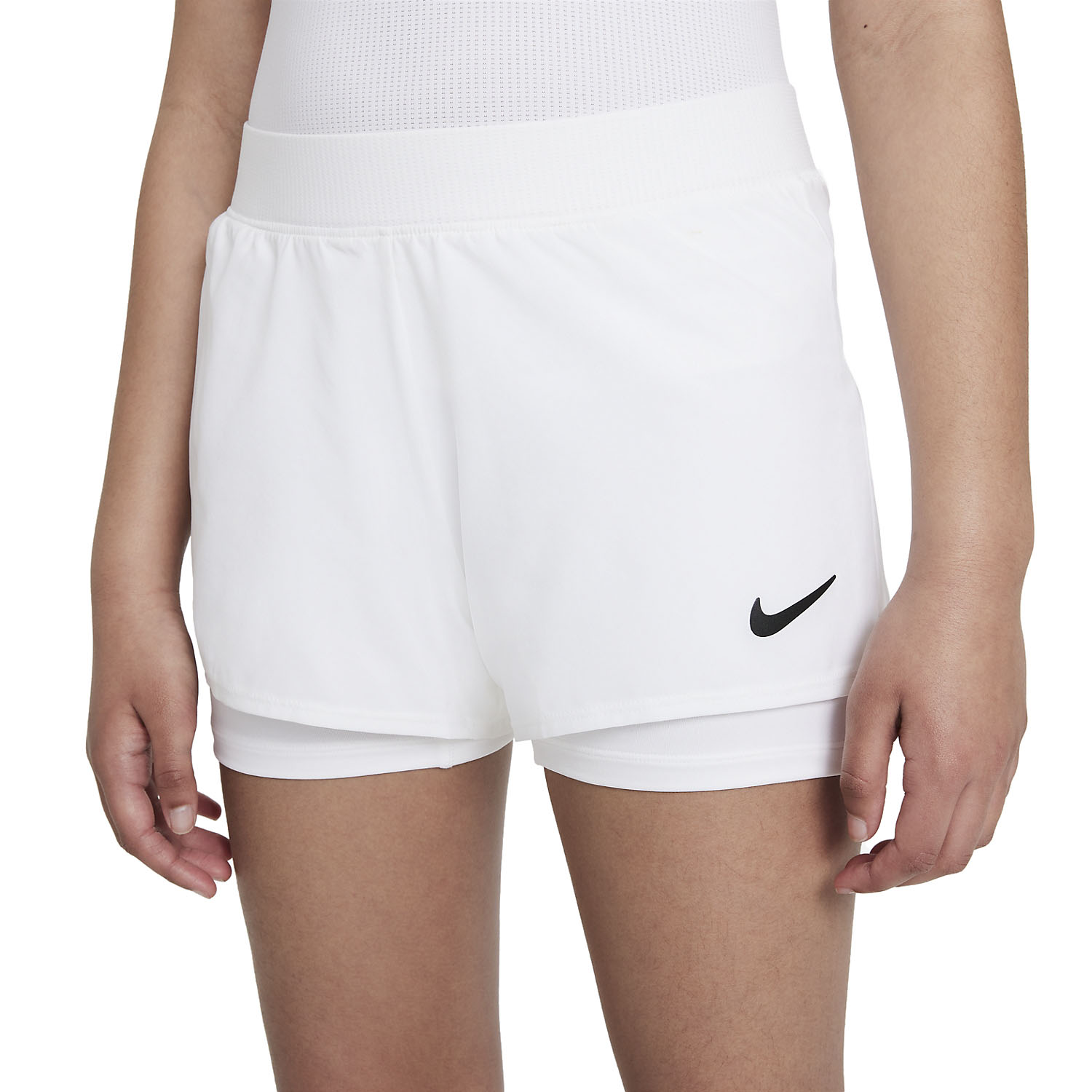 Invertir empujoncito Vaticinador Nike Court Dri-FIT Victory Shorts de Tenis Niña - White/Black