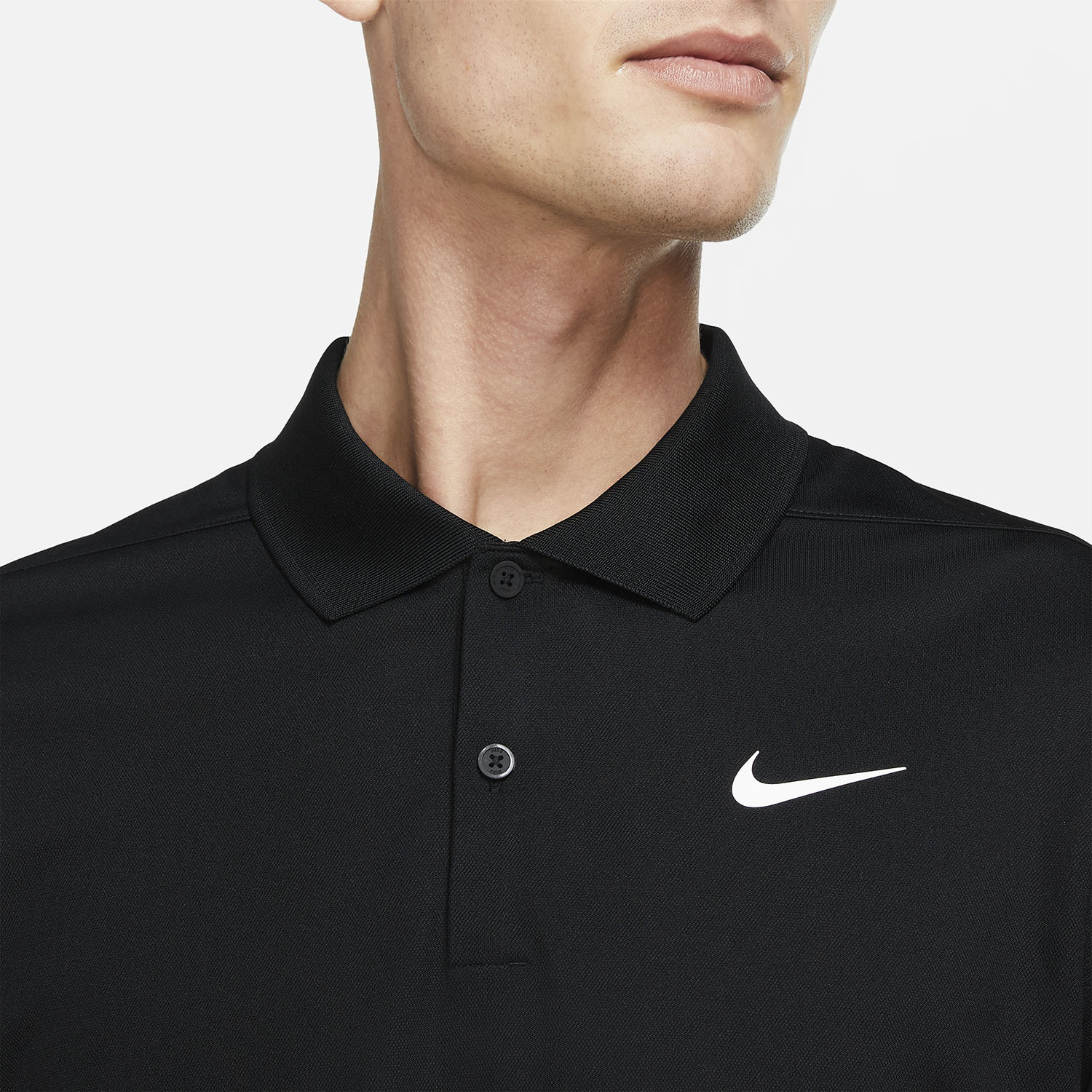 Nike Dri-FIT Classic Men's Tennis Polo - Black/White