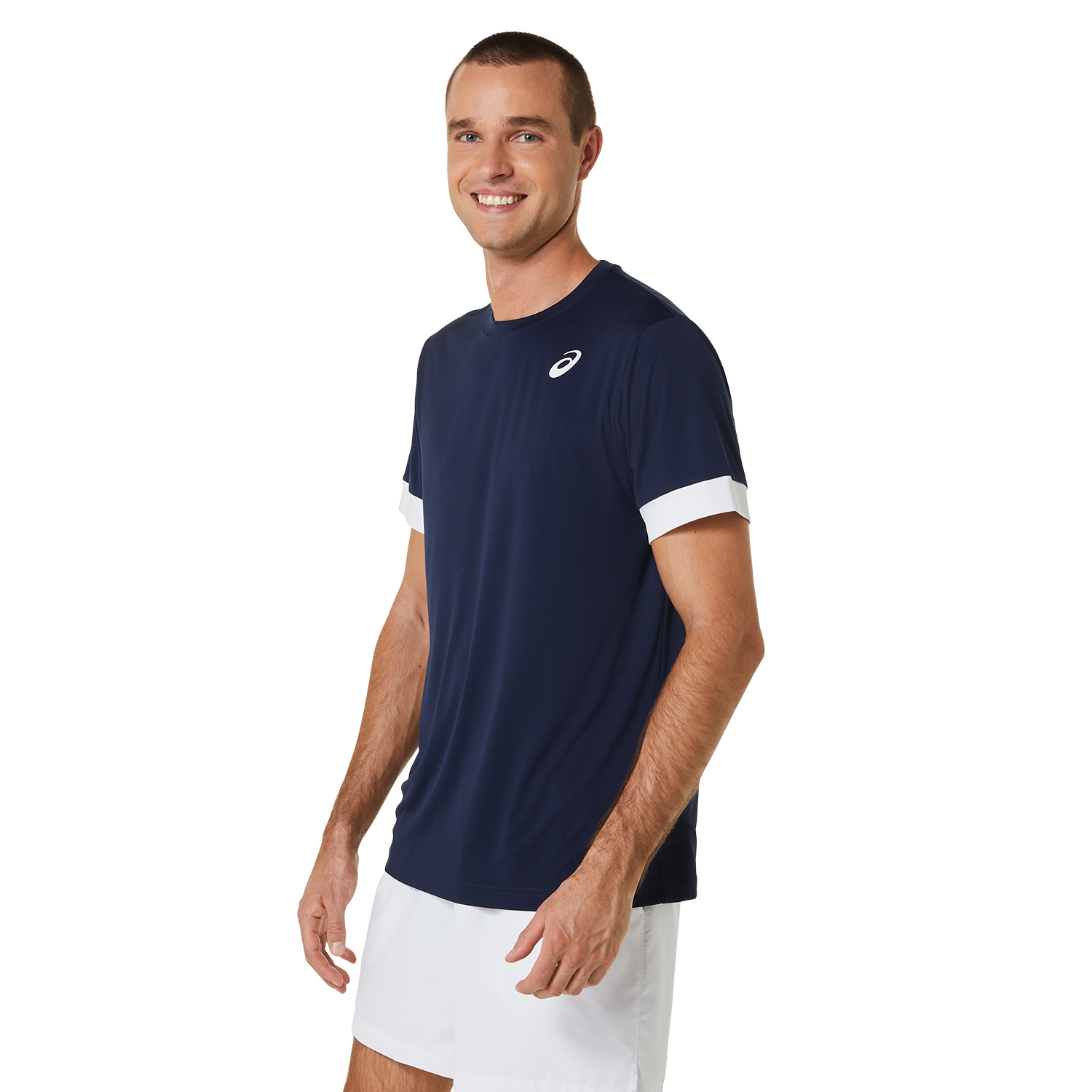 White Midnight/Brilliant - Court Asics T-Shirt Men\'s Tennis