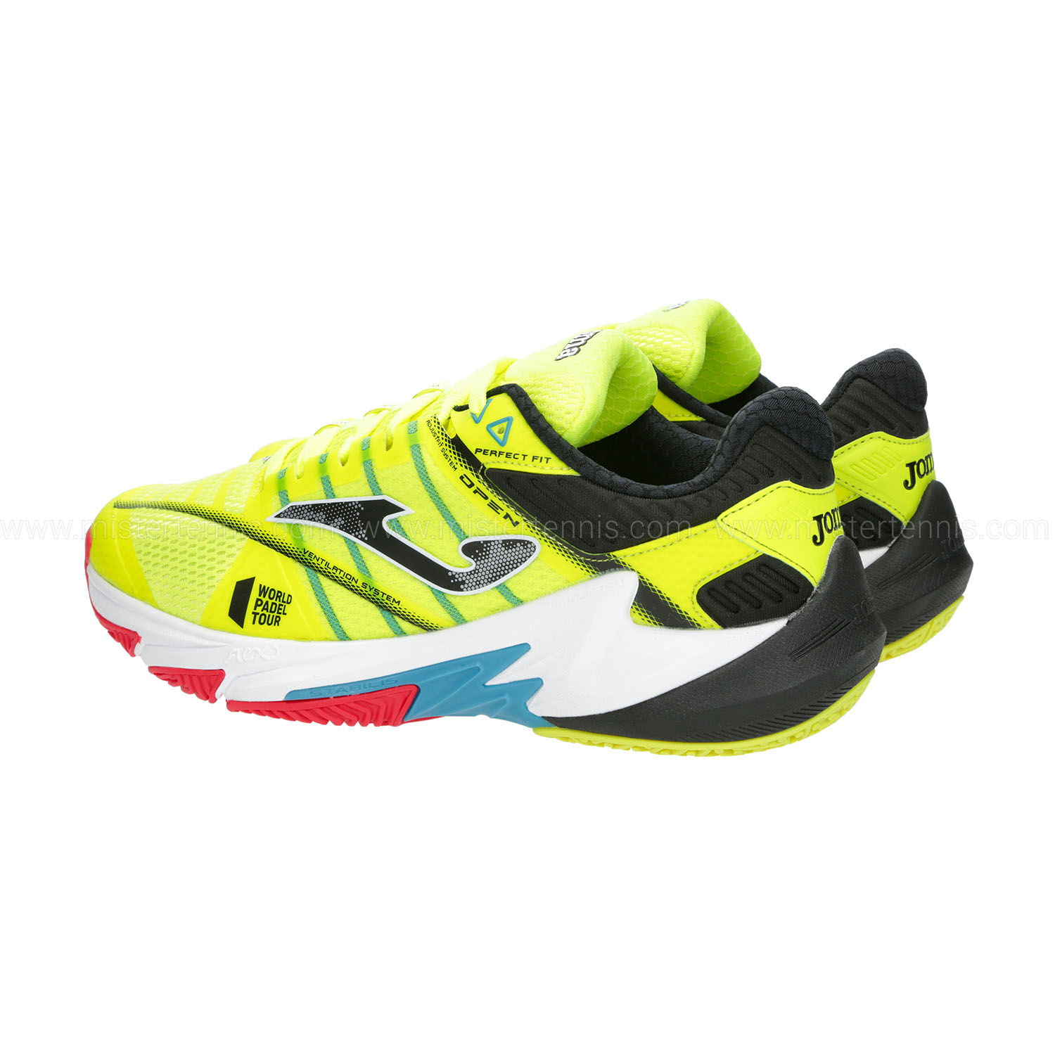 Joma Open WPT Men's Padel Shoes - Lemon Fluor/Black