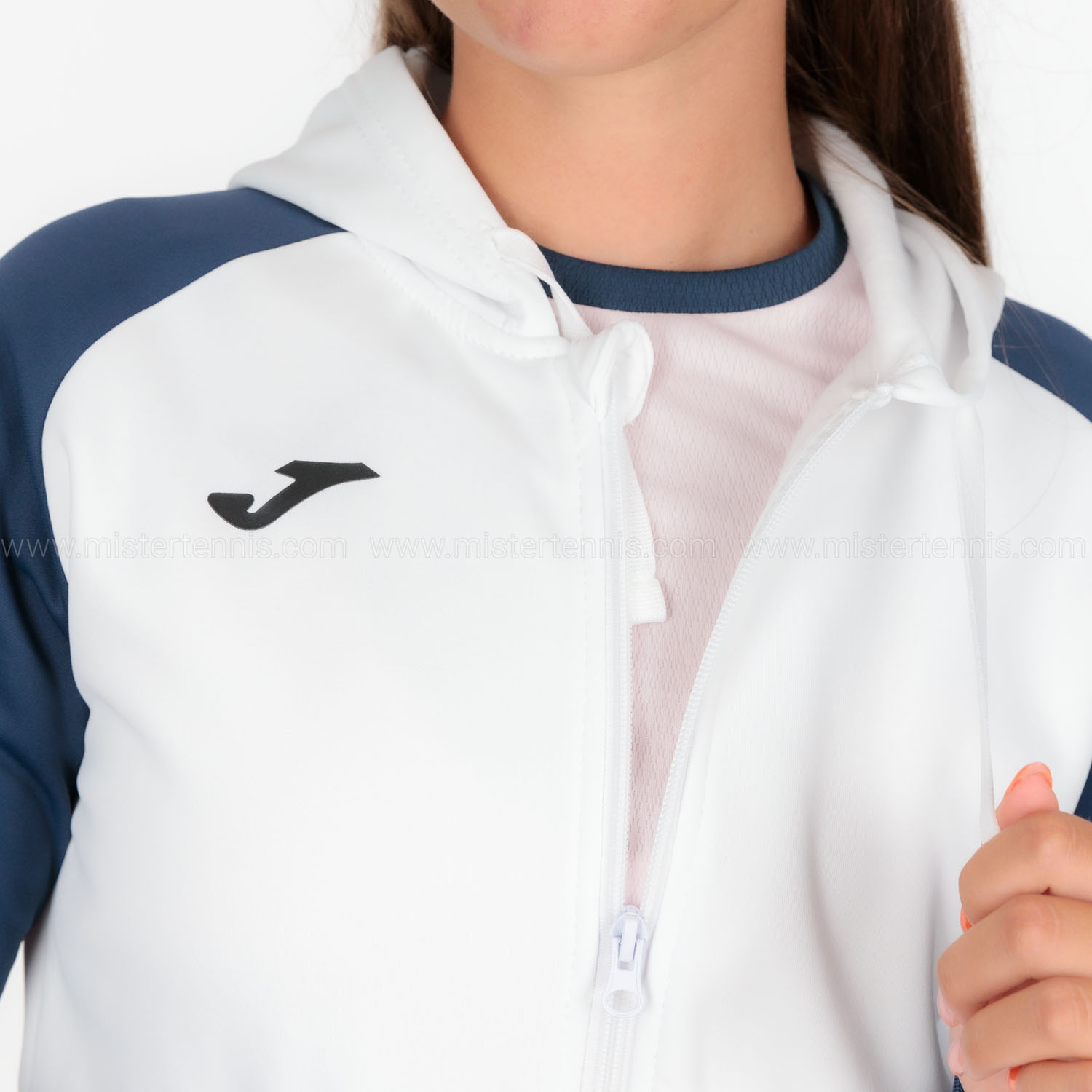 Joma Academy IV Sudadera de Tenis Mujer - White/Navy