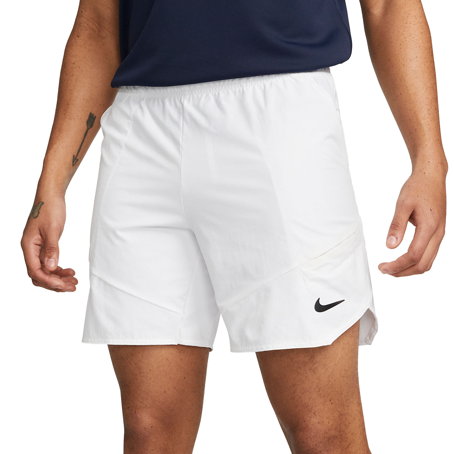 Catedral pasión Inmunidad Nike Dri-FIT Advantage 7in Shorts de Tenis Hombre White/Black