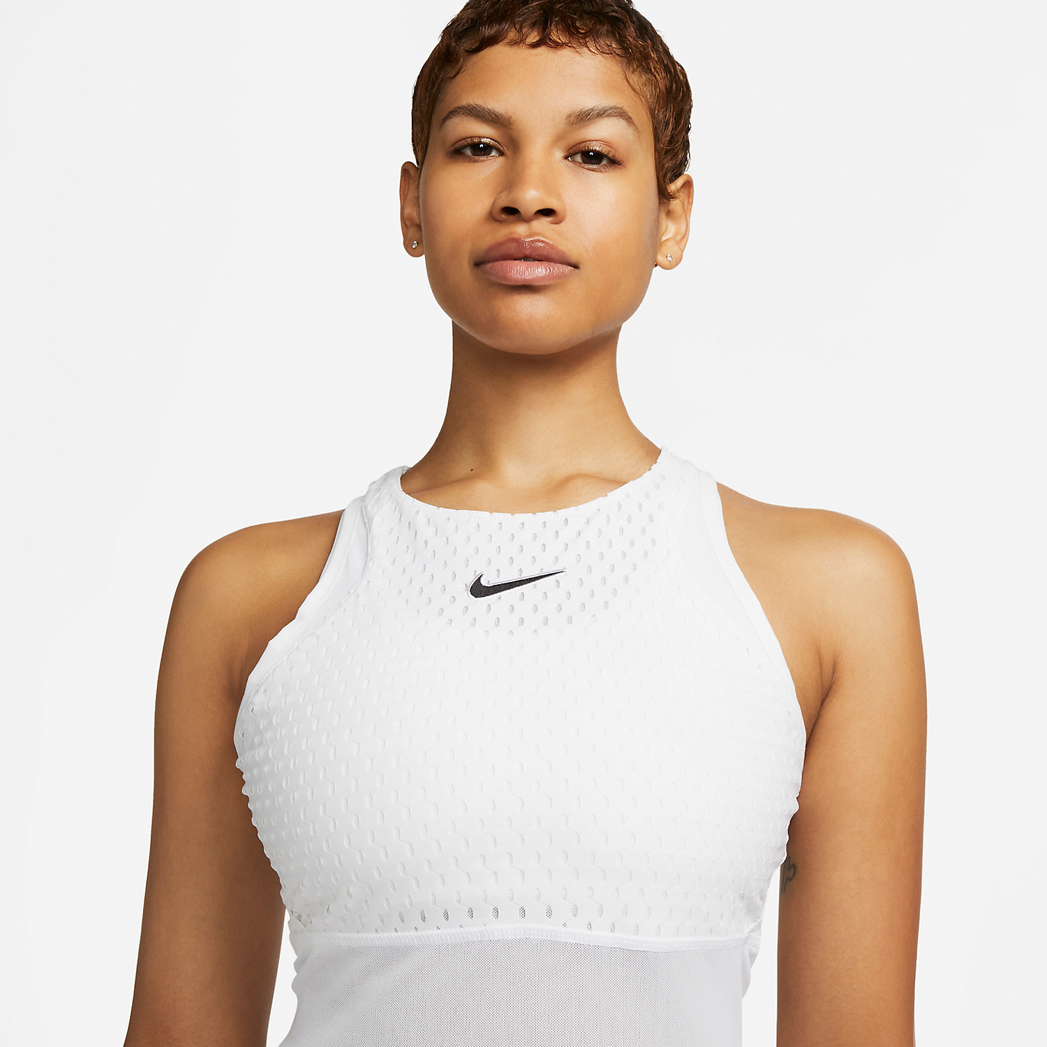 Nike Dri-FIT Slam Women's Tennis Dress - White/Black
