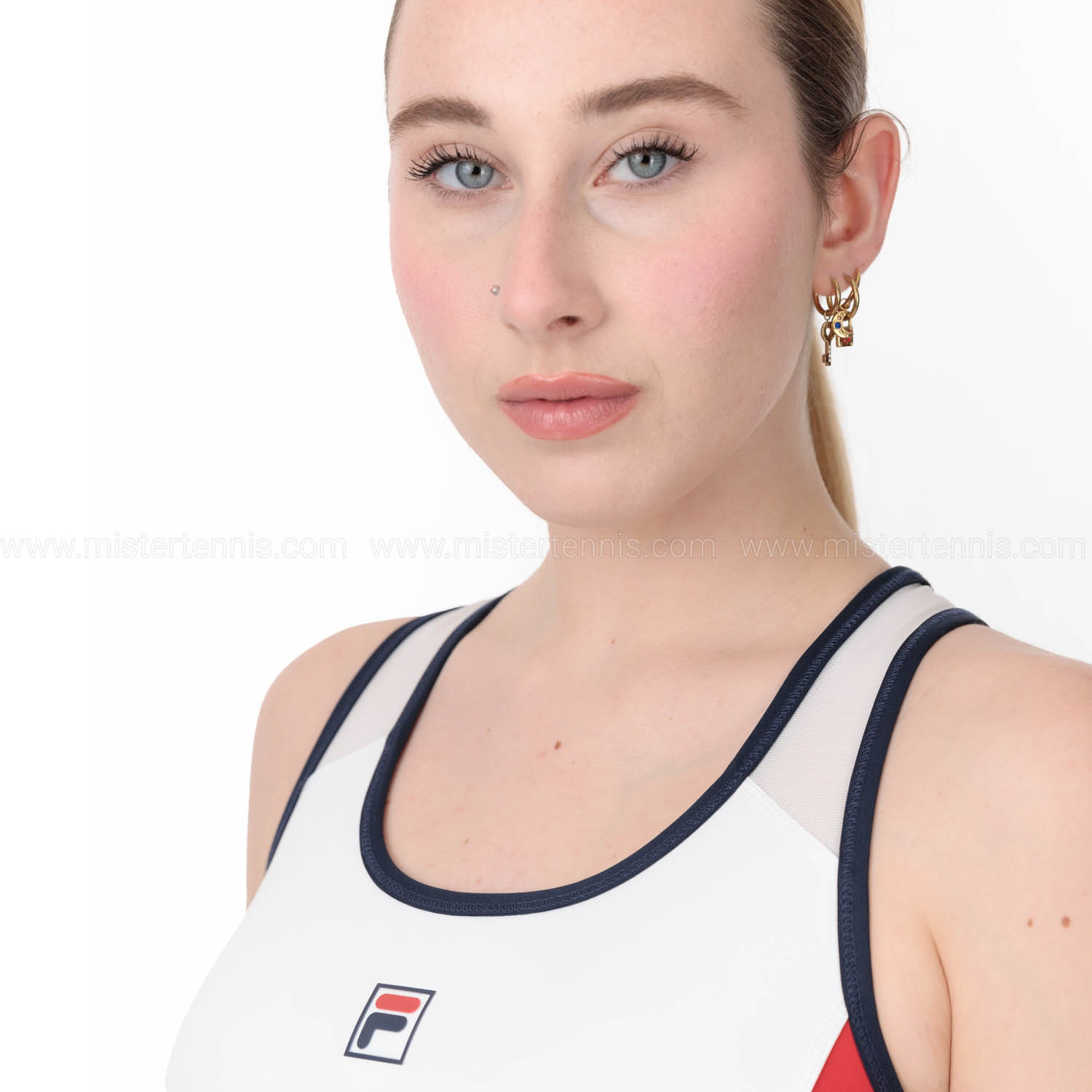 Fila Yuna Women's Sports Bra - White/Navy