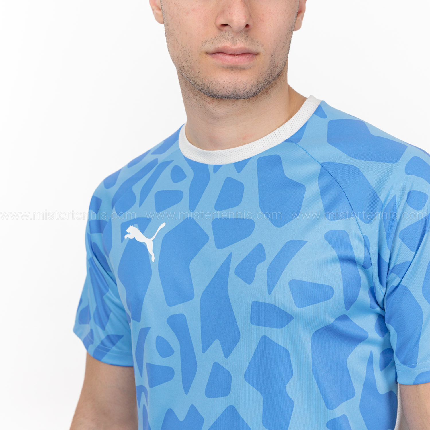 Puma TeamLIGA Graphic Mens Padel - Blue T-Shirt