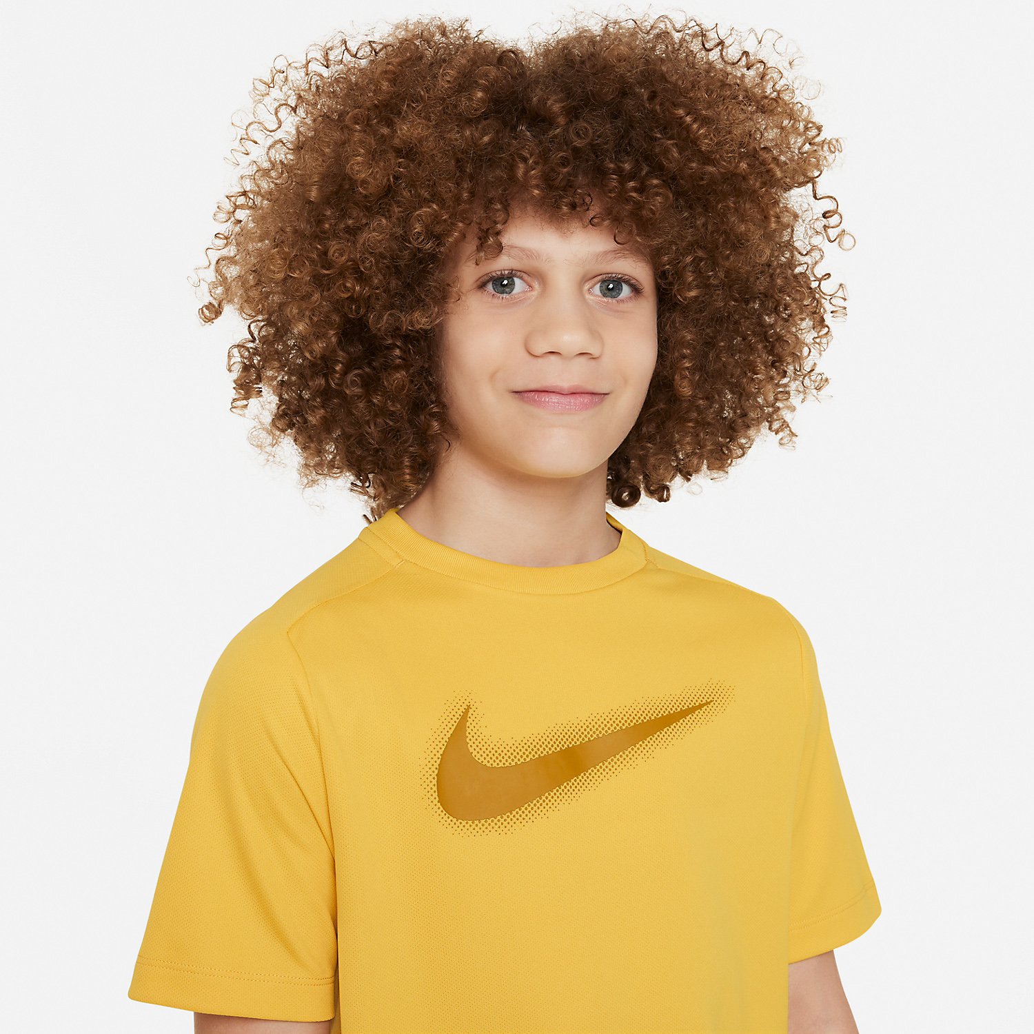 Nike Dri-FIT Icon Boy's Tennis T-Shirt - Vivid Sulfur/Bronzine