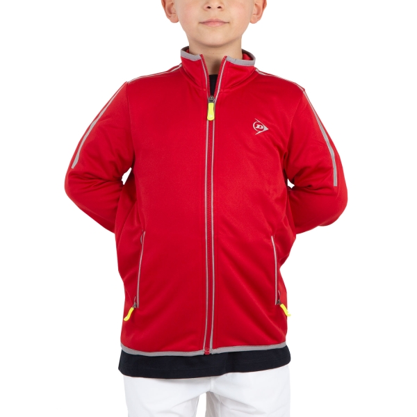 Giacche Tennis Boy Dunlop Dunlop Club Knitted Jacket Boy  Red/Silver  Red/Silver 71397