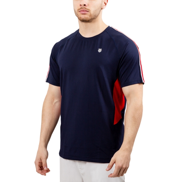 Maglietta Tennis Uomo KSwiss KSwiss Heritage Camiseta  Navy/Red  Navy/Red 101909400EU