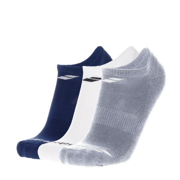 Calze Tennis Babolat Babolat Tech x 3 Socks Junior  White/Estate Blue/Grey  White/Estate Blue/Grey 5JA14611033