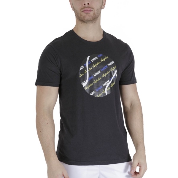 Maglietta Tennis Uomo Australian Australian Graphic Ball Camiseta  Nero  Nero TEUTS0007003