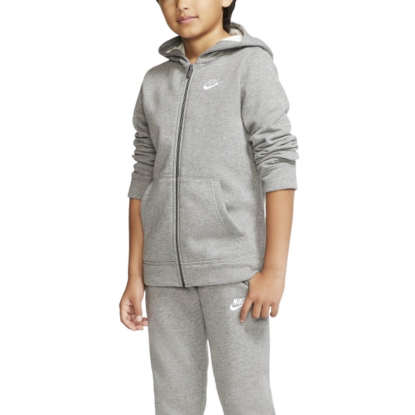 Nike Core Boy\'s Tennis Suit - Grey/White Heather/Dark Carbon