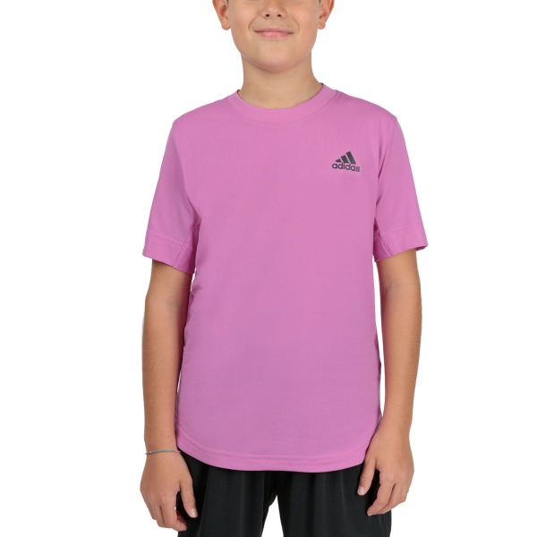 adidas New York Boy\'s Tennis T-Shirt - Semi Pulse Lilac