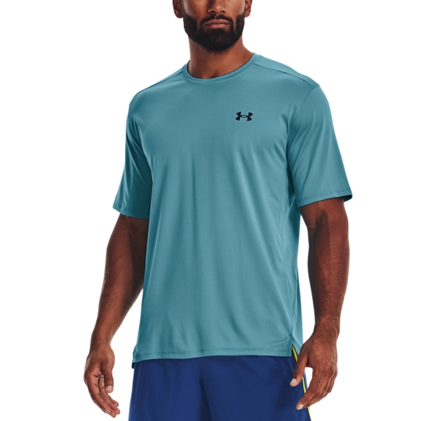 Maglietta Tennis Uomo Under Armour Under Armour Tech Vent Camiseta  Glacier Blue/Black  Glacier Blue/Black 13767910433