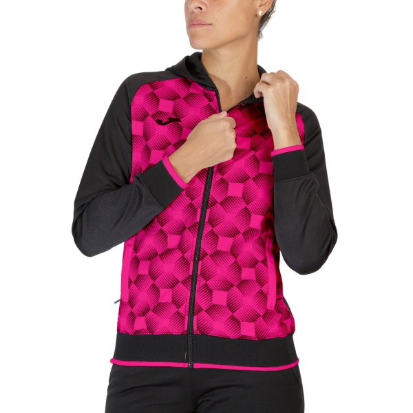 Giacche Tennis Donna Joma Joma Supernova III Jacket  Black/Fluor Pink  Black/Fluor Pink 901430.118