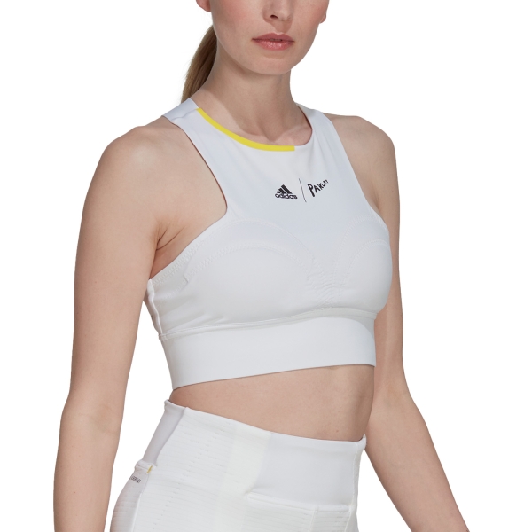 Canotte Tennis Donna adidas adidas London Top  White/Impact Yellow  White/Impact Yellow HF6319