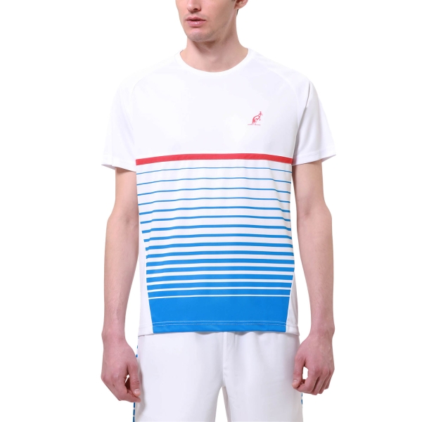 Maglietta Tennis Uomo Australian Australian Ace Logo Camiseta  Bianco/Rosso  Bianco/Rosso TEUTS0044002A