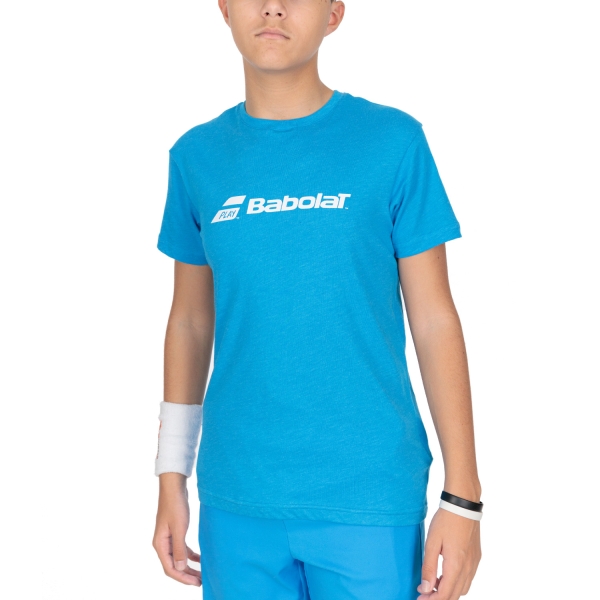 Polo e Maglia Tennis Bambino Babolat Babolat Exercise Camiseta Nino  Blue Aster Heather  Blue Aster Heather 4BP14414052