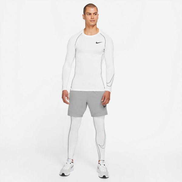 sexual elección vocal Nike Pro Dri-FIT Swoosh Camisa de Tenis Hombre - White/Black