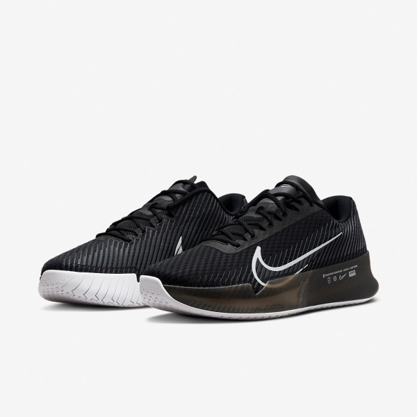 Nike Court Air Zoom Vapor 11 HC Men's Tennis Shoes - Black/White