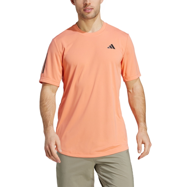 Maglietta Tennis Uomo adidas adidas Club 3 Stripes TShirt  Semi Coral Fusion  Semi Coral Fusion HT4431