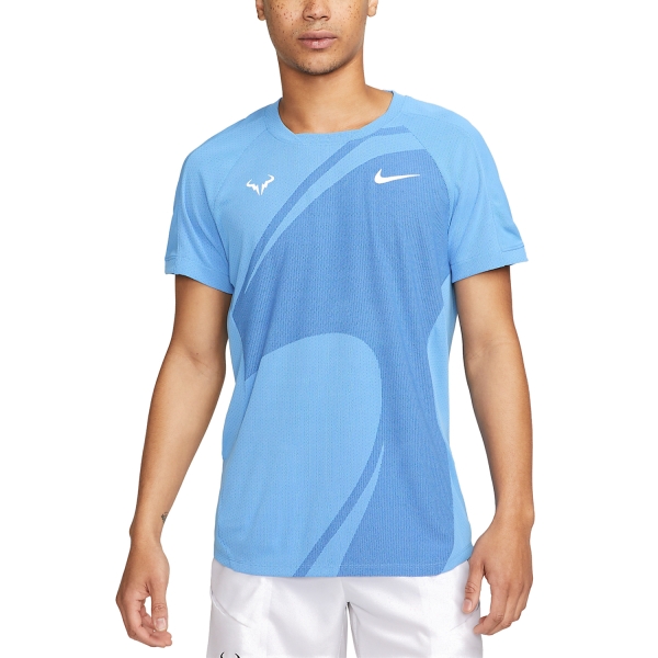 Maglietta Tennis Uomo Nike Nike Rafa DriFIT ADV Camiseta  University Blue/White  University Blue/White DV2877412