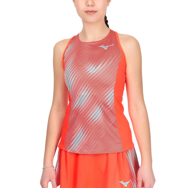 Canotte Tennis Donna Mizuno Mizuno Printed Top  Fierry Coral  Fierry Coral 62GAA20253