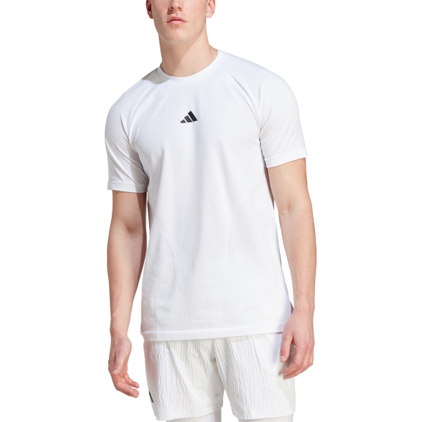 Maglietta Tennis Uomo adidas adidas AEROREADY Pro Logo TShirt  White  White IA7100