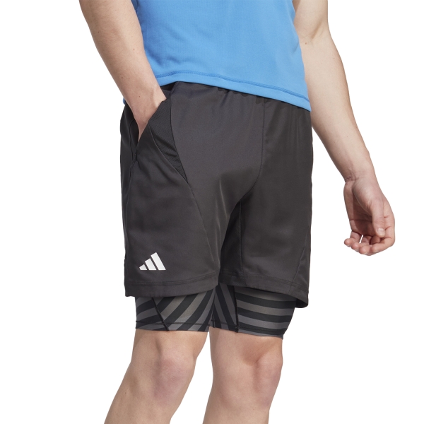Pantaloncini Tennis Uomo adidas adidas Pro 2 in 1 7in Shorts  Black/Grey Six  Black/Grey Six IB5493