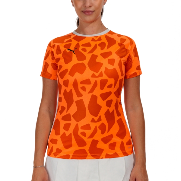 Magliette e Polo Tennis Donna Puma Puma Teamliga Graphic Camiseta  Ultra Orange  Ultra Orange 93909207