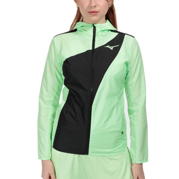 Giacche Tennis Donna Mizuno Mizuno Release Jacket  Techno Green/Black  Techno Green/Black 62GEA70194