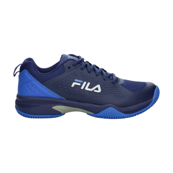 Fila Mondo Forza Men's Tennis Shoes - White/Navy/Powder Blue
