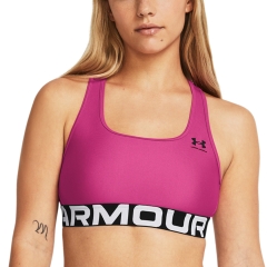 Under Armour HG Authentics Mid Tennis Sports Bra - Black