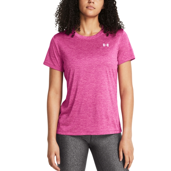 Under Armour Tech Logo Camiseta de Tenis Mujer - Rebel Pink